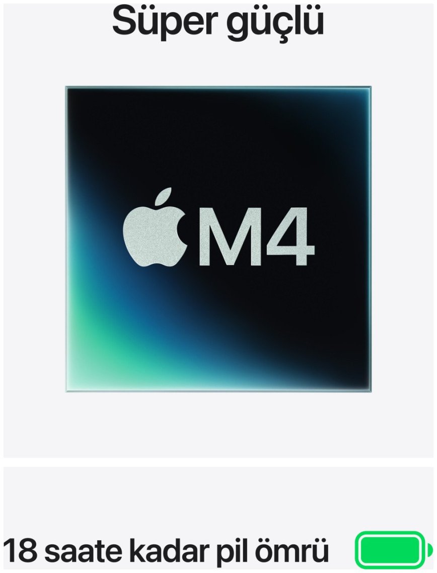 Apple MacBook Air M4 16GB 256GB SSD macOS 15" Taşınabilir Bilgisayar Yıldız Işığı MW1J3TU/A